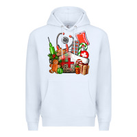 White nurse  and christmas Premium Hoodie - AdoDesignShop