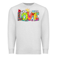 Oatmeal Heather love nurse summer Premium Sweatshirt - RanaPortraitStore