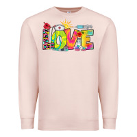 Pale Pink love nurse summer Premium Sweatshirt - RanaPortraitStore