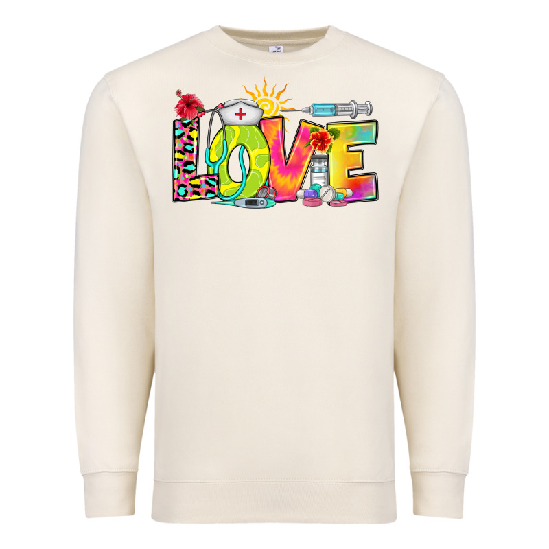 Love Nurse Summer Premium Sweatshirt by RanaPortraitStore | Teevron
