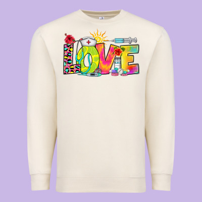 Premium Sweatshirt love nurse summer