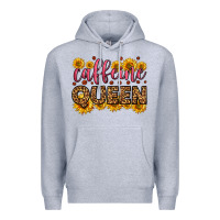 Heather Grey caffeine queen Premium Hoodie - HRA Design Shop