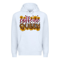 White caffeine queen Premium Hoodie - HRA Design Shop