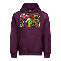 Mauve Wine lpn christmas nurse with Urban Hoodie - AdoDesignShop