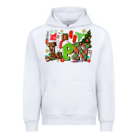 White lpn christmas nurse with Urban Hoodie - AdoDesignShop