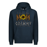 Navy i have two titles mom and grmmh and i rock them both Premium Hoodie - CowhideDigitalArt