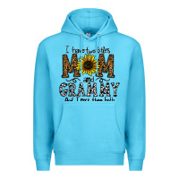 Ocean Blue i have two titles mom and grmmh and i rock them both Premium Hoodie - CowhideDigitalArt