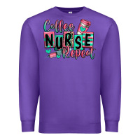 Purple coffee nurse repeat Premium Sweatshirt - RanaPortraitStore