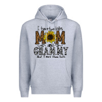 Heather Grey i have two titles mom and grmmh and i rock them both Premium Hoodie - CowhideDigitalArt
