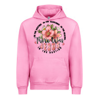 Fuchsia Pink there was jesus Urban Hoodie - JahusDesignShop