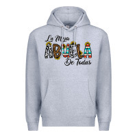 Heather Grey la mejor abuela de todas Premium Hoodie - CowhideDigitalArt