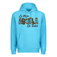 Ocean Blue la mejor abuela de todas Premium Hoodie - CowhideDigitalArt
