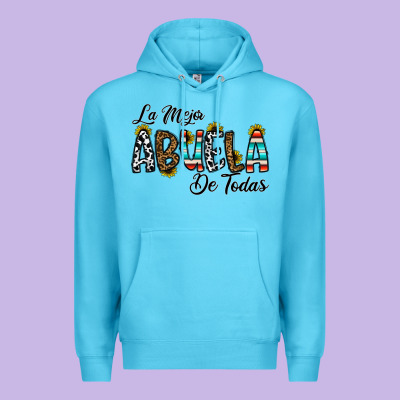 La Mejor Abuela De Todas Premium Hoodie Designed By Cowhidedigitalart