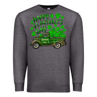 Charcoal Heather happy st. patricks day shamrock farm truck Premium Sweatshirt - RanaPortraitStore