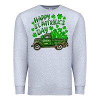 Heather Grey happy st. patricks day shamrock farm truck Premium Sweatshirt - RanaPortraitStore