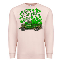 Pale Pink happy st. patricks day shamrock farm truck Premium Sweatshirt - RanaPortraitStore