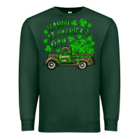 Sports Green happy st. patricks day shamrock farm truck Premium Sweatshirt - RanaPortraitStore