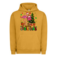 Pigment Peanut Butter flamingo merry christmas Urban Hoodie - AdoDesignShop