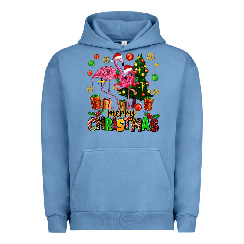 Flamingo Merry Christmas Urban Hoodie by AdoDesignShop | Teevron