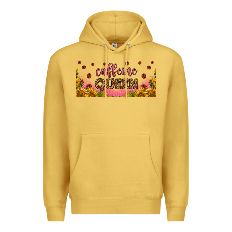 Caffeine Queen 16oz Libbey Cup Premium Hoodie by HRA Design Shop | Teevron