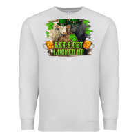 Dove Grey lets get lucked up charolais and black angus bull Premium Sweatshirt - RanaPortraitStore