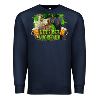 Navy lets get lucked up charolais and black angus bull Premium Sweatshirt - RanaPortraitStore