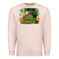 Pale Pink lets get lucked up charolais and black angus bull Premium Sweatshirt - RanaPortraitStore
