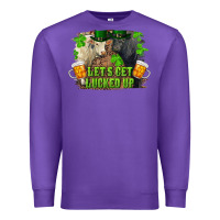 Purple lets get lucked up charolais and black angus bull Premium Sweatshirt - RanaPortraitStore