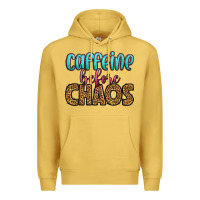Antique Gold caffeine before chaos Premium Hoodie - HRA Design Shop
