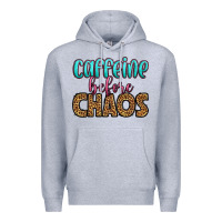 Heather Grey caffeine before chaos Premium Hoodie - HRA Design Shop