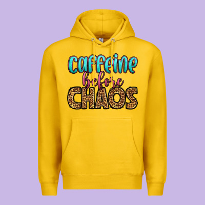 Caffeine Before Chaos Premium Hoodie Designed By Hra Design Shop