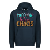 Navy caffeine before chaos Premium Hoodie - HRA Design Shop