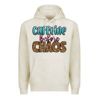 Oatmeal Heather caffeine before chaos Premium Hoodie - HRA Design Shop