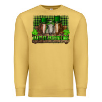 Antique Gold happy st. patricks day horses with leprechaun Premium Sweatshirt - RanaPortraitStore