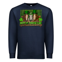 Navy happy st. patricks day horses with leprechaun Premium Sweatshirt - RanaPortraitStore