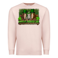 Pale Pink happy st. patricks day horses with leprechaun Premium Sweatshirt - RanaPortraitStore