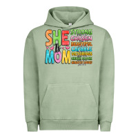 Pigment Oil Green she is mom Urban Hoodie - JahusDesignShop