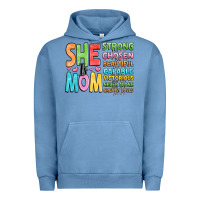 Pigment Pebble Blue she is mom Urban Hoodie - JahusDesignShop
