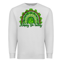 Dove Grey st. patricks day happy go lucky Premium Sweatshirt - RanaPortraitStore