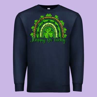 Premium Sweatshirt st. patricks day happy go lucky