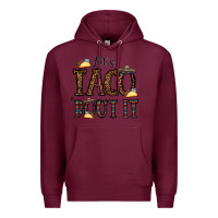 Burgundy let's taco bout it Premium Hoodie - CowhideDigitalArt
