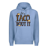 Colony Blue let's taco bout it Premium Hoodie - CowhideDigitalArt