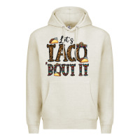 Oatmeal Heather let's taco bout it Premium Hoodie - CowhideDigitalArt