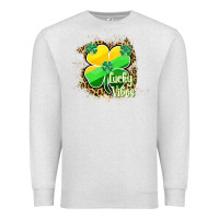 Oatmeal Heather lucky vibes Premium Sweatshirt - RanaPortraitStore