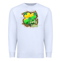 White lucky vibes Premium Sweatshirt - RanaPortraitStore