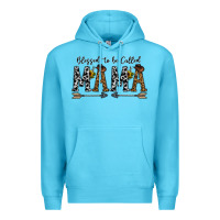 Ocean Blue mama to be called mama Premium Hoodie - CowhideDigitalArt