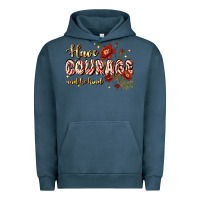 Pigment Midnight Navy have courage and be kind Urban Hoodie - JahusDesignShop