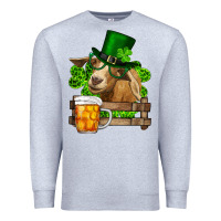 Heather Grey st. patricks day goat and beer Premium Sweatshirt - RanaPortraitStore