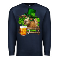 Navy st. patricks day goat and beer Premium Sweatshirt - RanaPortraitStore