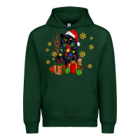Forest Green black cat meowy christmas Urban Hoodie - AdoDesignShop